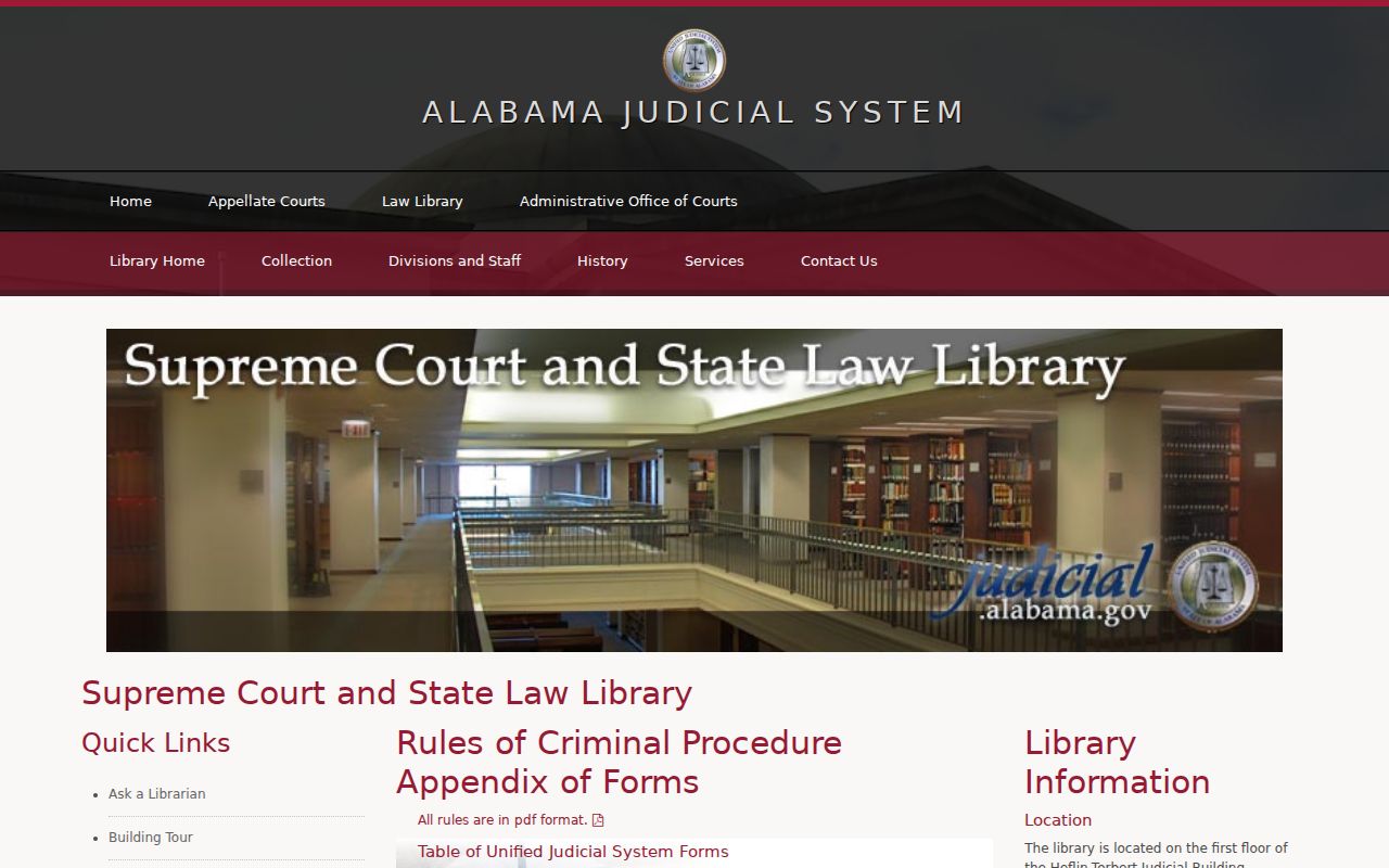 Alabama court forms index showing arrest warrant and recall form references used for Perry County cases
