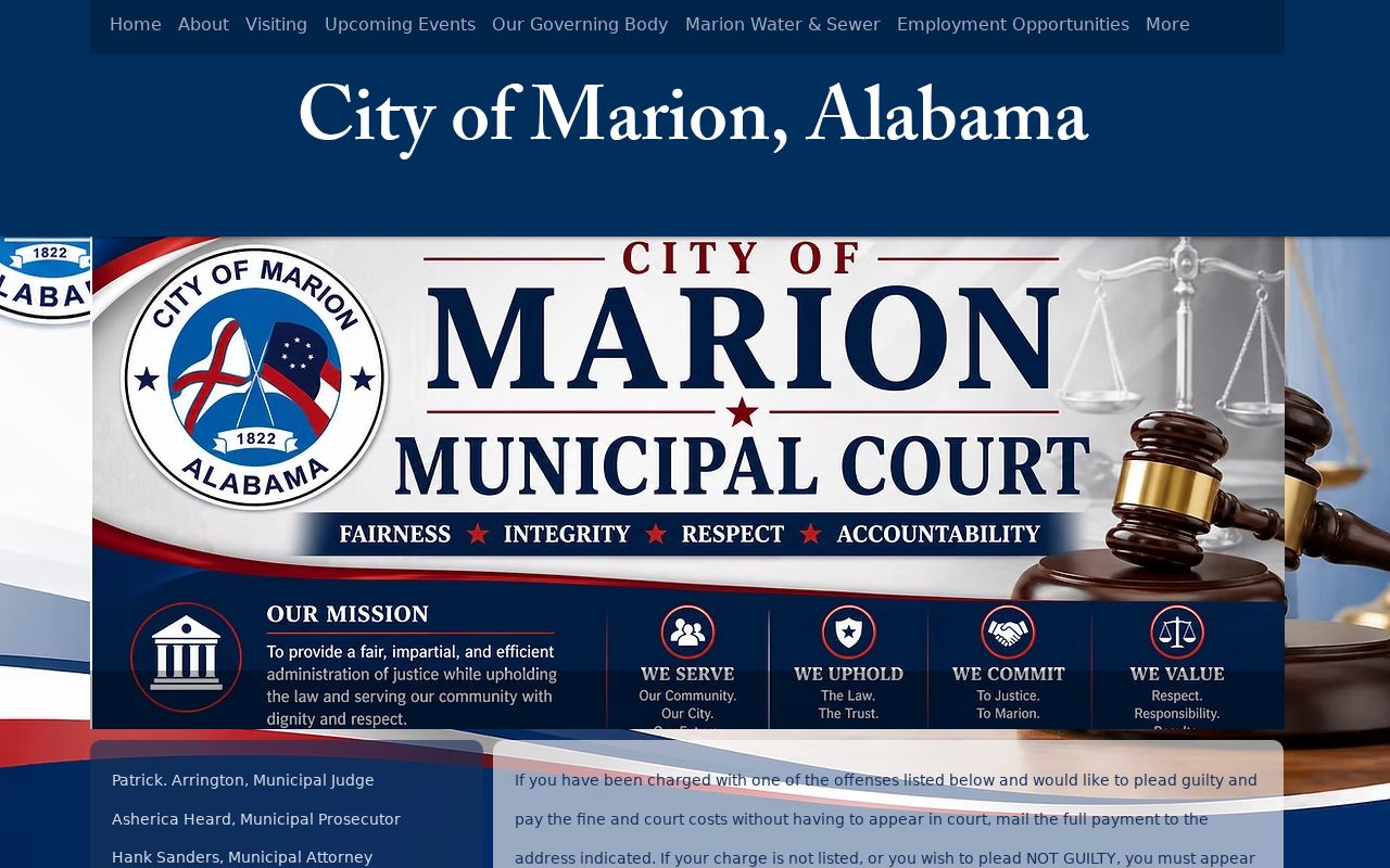 Marion court details for Perry County municipal warrants