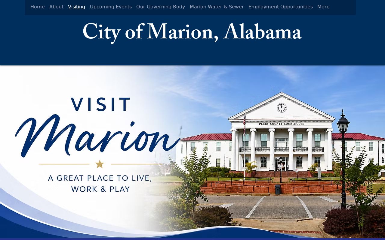 Marion city directory showing police and municipal court contact channels